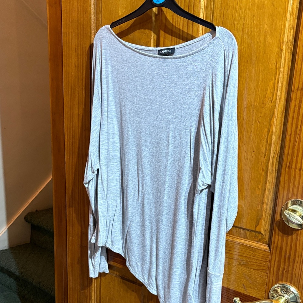 Express Light Gray Women's Tunic Top